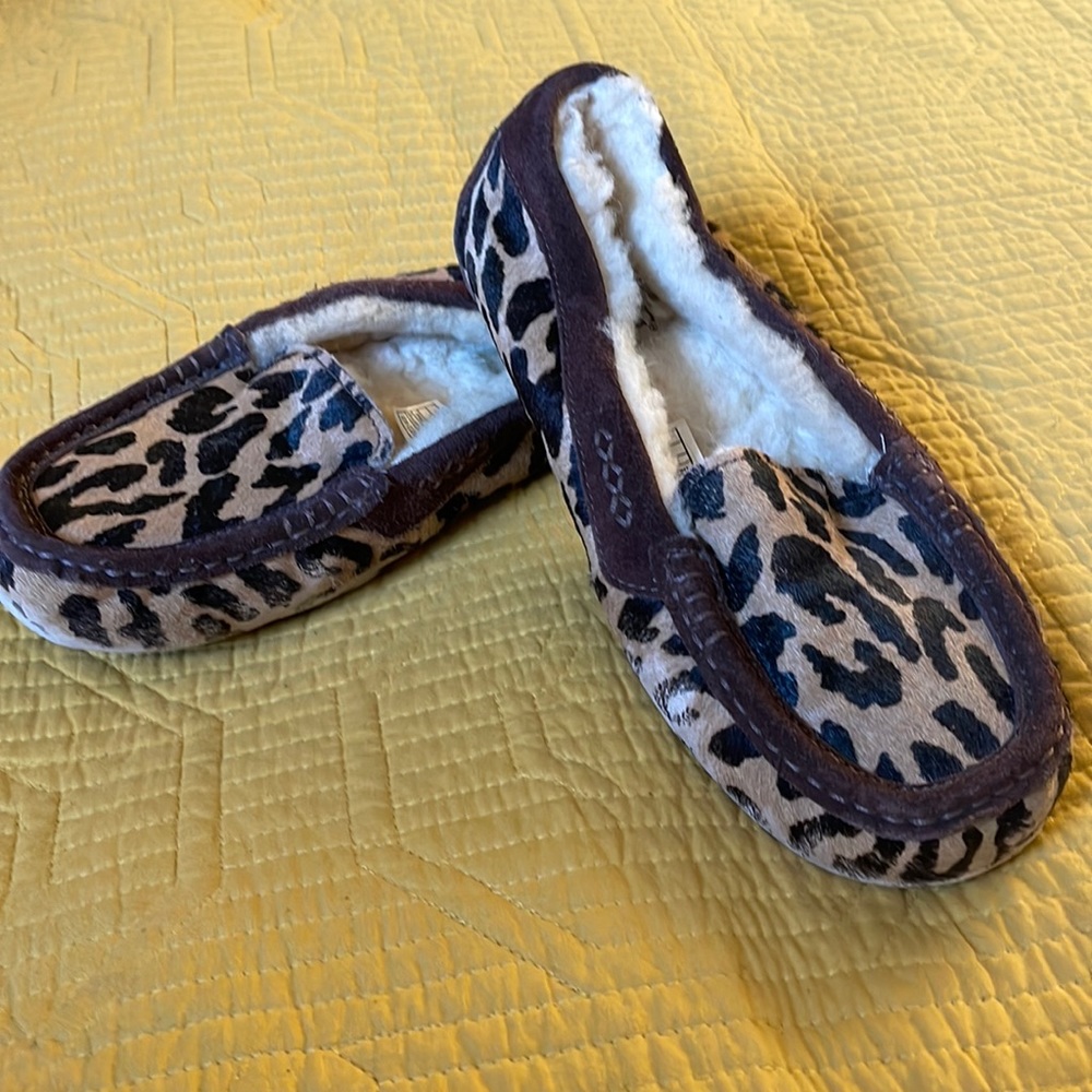 Cheetah print UGG slippers